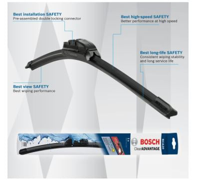 Bosch Clear Advantage 16-inch Wiper Blade for Passenger Cars Honda Accord(200307--200804), Accord(200404--200804), Brio, BRV-V [DG], CR-V[RM](201111--201608), Mobilio [2NH](D), Mobilio [2NH](P)  - 3397016576 Bosch