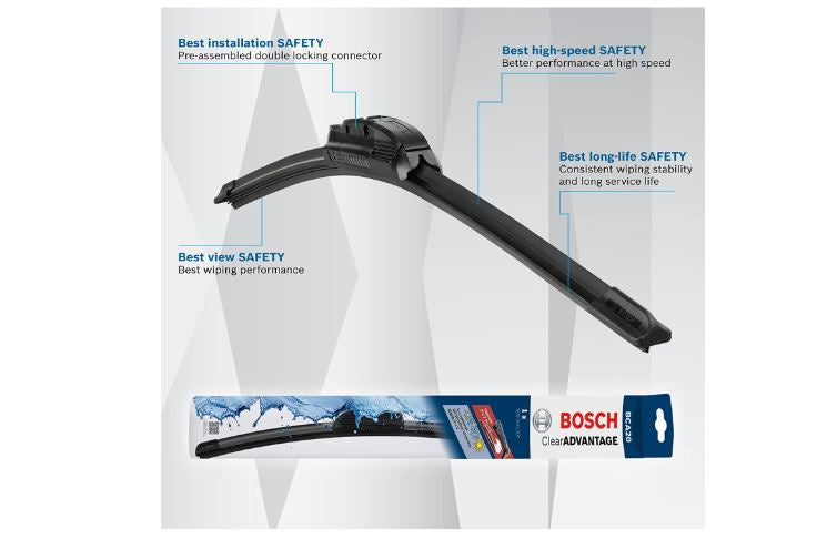 Bosch Clear Advantage 24-CA Front Wind Shield Wiper Blade for Cars, 24" Accord(200307--200804), Accord(200404--200804), Accord(200804-->),Brio, City[2CT](D) - 3397016583 Bosch