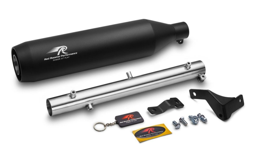 Red Rooster Performance Polestar Pro Black Exhaust for Royal Enfield Meteor 350