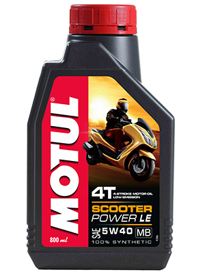 Motul Scooter Power LE 5W-40 (100% Synthetic) Two Wheeler Engine Oil 800ml